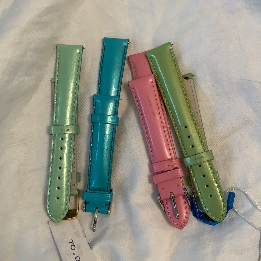 Michele Watch Strap.  Patent Leather.  16 mm